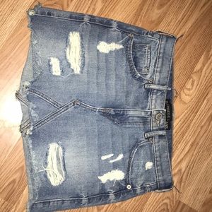Mini jean skirt